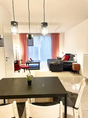 Ein Sitzbereich in der Unterkunft Geräumiges Ferienhaus in Koblenz