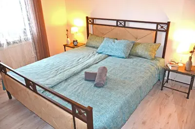 Ein Bett oder Betten in einem Zimmer der Unterkunft Ferienwohnung Preziosa