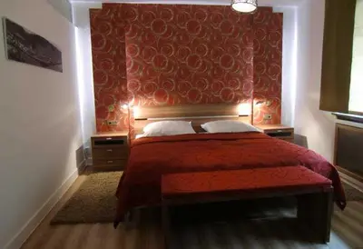 Ein Bett oder Betten in einem Zimmer der Unterkunft Fuchsdomizil