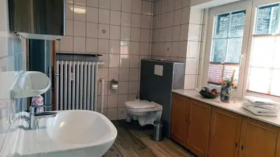 Ein Badezimmer in der Unterkunft Fuchsdomizil