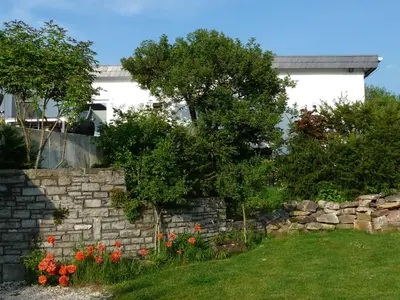 Ein Garten an der Unterkunft Sonnen-Ferienwohnung