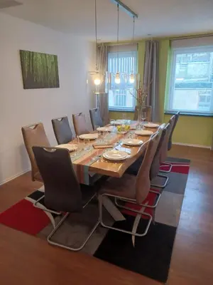 Ein Sitzbereich in der Unterkunft Luxus Ferienhaus Janina