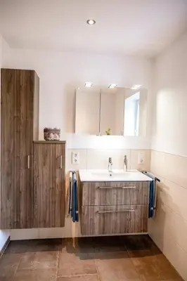 Küche/Küchenzeile in der Unterkunft Ferienwohnung 