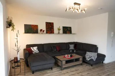 Ein Sitzbereich in der Unterkunft Ferienwohnung 