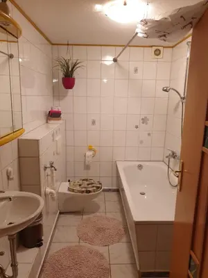 Ein Badezimmer in der Unterkunft Traumpfade