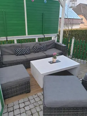 Ein Sitzbereich in der Unterkunft Traumpfade