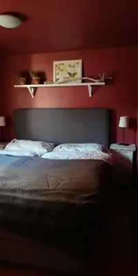 Ein Bett oder Betten in einem Zimmer der Unterkunft Moselfrische