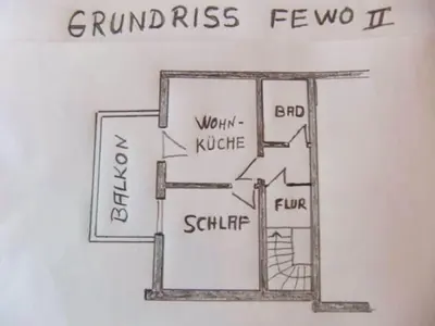 Grundriss der Unterkunft Appealing apartment in Lösnich