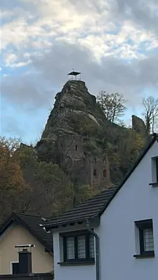 Ein allgemeiner Bergblick oder ein Berglick von der Ferienwohnung aus
