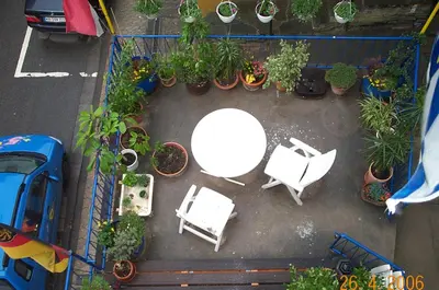 Ein Garten an der Unterkunft Wohnung am Rheinsteig
