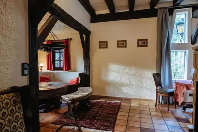 Ein Sitzbereich in der Unterkunft Außerhalb2 - Gästehaus Mühlstein