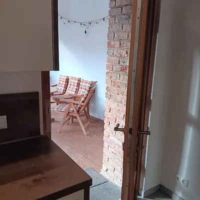 Ein Sitzbereich in der Unterkunft Eifler Brunnenhaus