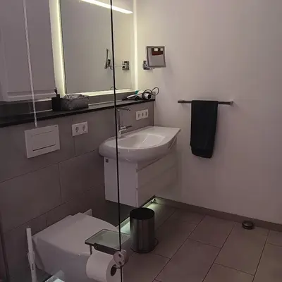 Ein Badezimmer in der Unterkunft Eifler Brunnenhaus