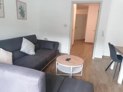 Ein Sitzbereich in der Unterkunft Haus Kleeblatt
