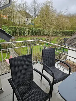 Ein Balkon oder eine Terrasse in der Unterkunft Haus Kleeblatt