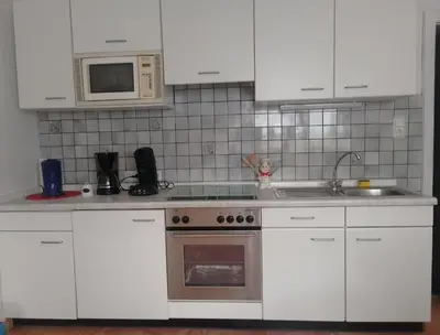 Küche/Küchenzeile in der Unterkunft Ferienwohnung Marie