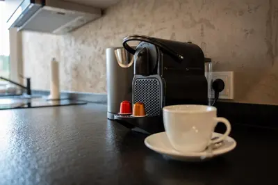 Kaffee-/Teezubehör in der Unterkunft Ferienwohnung Moselherz - Urlaub im Wein- und Ferienort Bekond