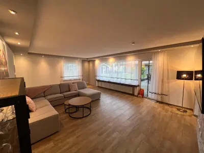 Ein Sitzbereich in der Unterkunft Ferienwohnung Eifelliebe