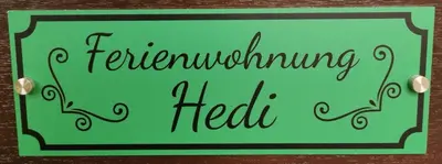 Ein Zertifikat, Auszeichnung, Logo oder anderes Dokument, das in der Unterkunft Ferienwohnung Hedi ausgestellt ist