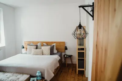 Ein Bett oder Betten in einem Zimmer der Unterkunft II Gemütliches 1-Zimmer-Apartment & eigenes Bad II
