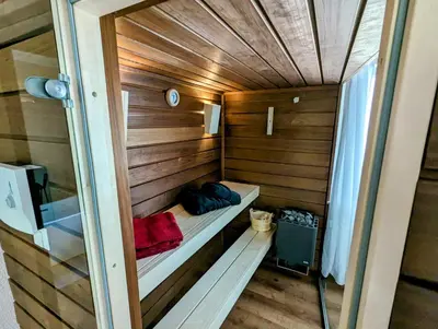 Ein Bett oder Betten in einem Zimmer der Unterkunft Wellness Appartement Cochem