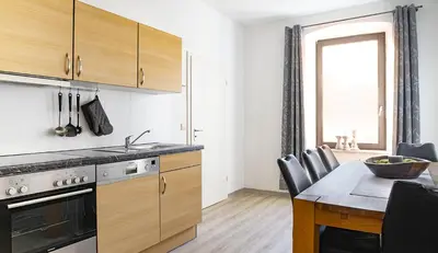 Küche/Küchenzeile in der Unterkunft Fewo Nahe - Hostel für Erwachsene