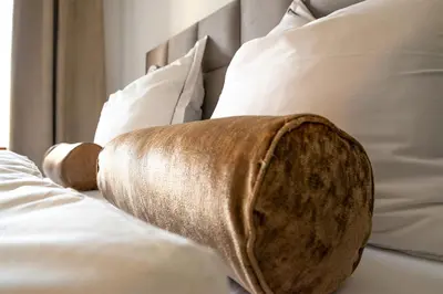 Ein Bett oder Betten in einem Zimmer der Unterkunft Fewo Nahe - Hostel für Erwachsene