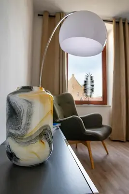 Ein Sitzbereich in der Unterkunft Fewo Nahe - Hostel für Erwachsene