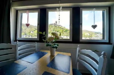 Ein Sitzbereich in der Unterkunft Apartments Haus Daniela