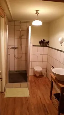 Ein Badezimmer in der Unterkunft Ferienwohnungen Bistro Tebecks