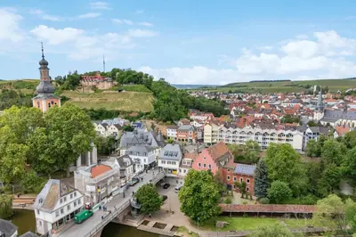 Ein allgemeiner Blick auf Bad Kreuznach oder ein Stadtblick von der Ferienwohnung aus