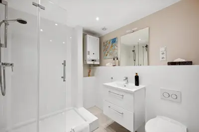 Ein Badezimmer in der Unterkunft Apart You I Altstadt Apartment am Wasser mit Garten