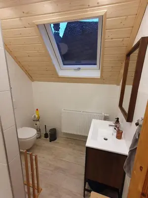 Ein Badezimmer in der Unterkunft Ferienhaus Am Balduinstor