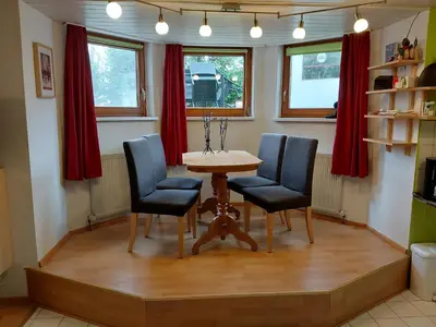 Ein Sitzbereich in der Unterkunft Ferienappartement Weisel