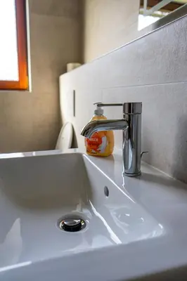 Ein Badezimmer in der Unterkunft Ferienwohnung Am Rhaunelbach