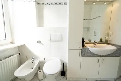 Ein Badezimmer in der Unterkunft Stadtoase nähe Uni mit Sauna