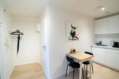 Küche/Küchenzeile in der Unterkunft Stadtoase nähe Uni mit Sauna