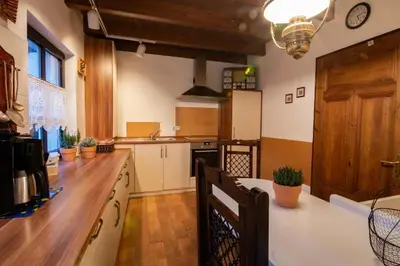 Küche/Küchenzeile in der Unterkunft Ferienhaus Haus am Pütz
