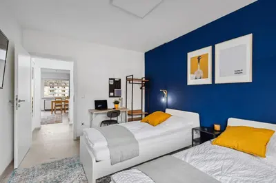 Ein Bett oder Betten in einem Zimmer der Unterkunft Moderne, Zentrale und Gemütliche Unterkunft