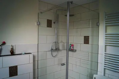 Ein Badezimmer in der Unterkunft Ferienwohnung Luise Blum