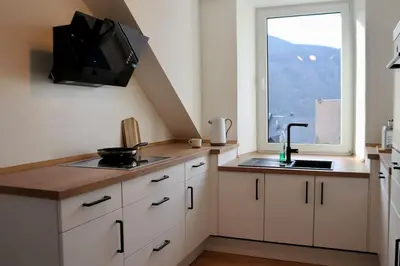 Küche/Küchenzeile in der Unterkunft Helles Apartment mit Balkon in Toplage!