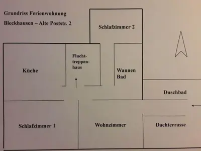 Grundriss der Unterkunft Vakantie in het dorp