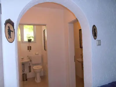 Ein Badezimmer in der Unterkunft Winegrower's apartment holiday residence