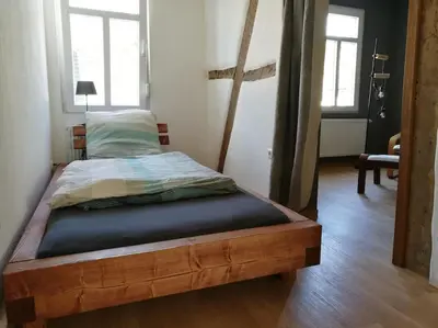 Ein Bett oder Betten in einem Zimmer der Unterkunft Ganzes Haus, Zentrale Lage Adenau Nürburgring
