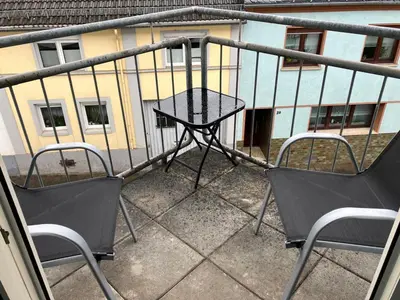 Ein Balkon oder eine Terrasse in der Unterkunft Mani´s Feriendomizil Neuwied