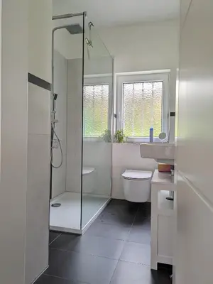 Ein Badezimmer in der Unterkunft Haus Burgfee, EG