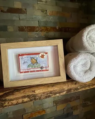 Grundriss der Unterkunft Holzhaus Onkel Fritz mit Sauna und Whirlwanne