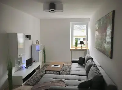 Ein Sitzbereich in der Unterkunft Schneiders Ferienwohnungen
