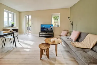 Ein Sitzbereich in der Unterkunft Moseltraum - Großzügiges Townhouse mit Sauna & Sonnenterrasse - Platz für 6 Personen - Marvin Jeske Retreats