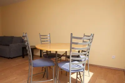 Ein Sitzbereich in der Unterkunft Ferienhaus Vollmersbach